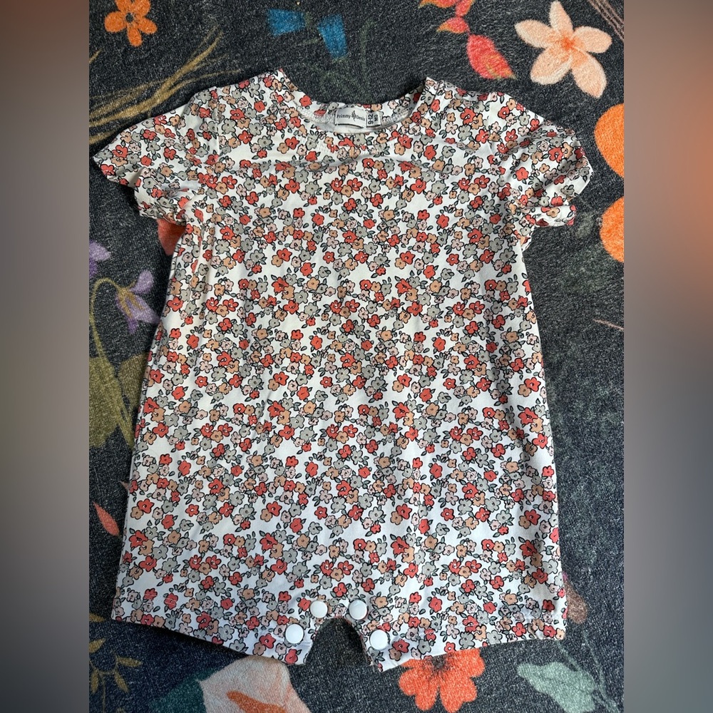 New Primmy Denis floral baby jumpsuit jumper one piece pink flowers